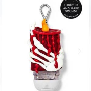 🎃 BBW Noise-Making LED Candle With Hand PocketBac Holder NEW